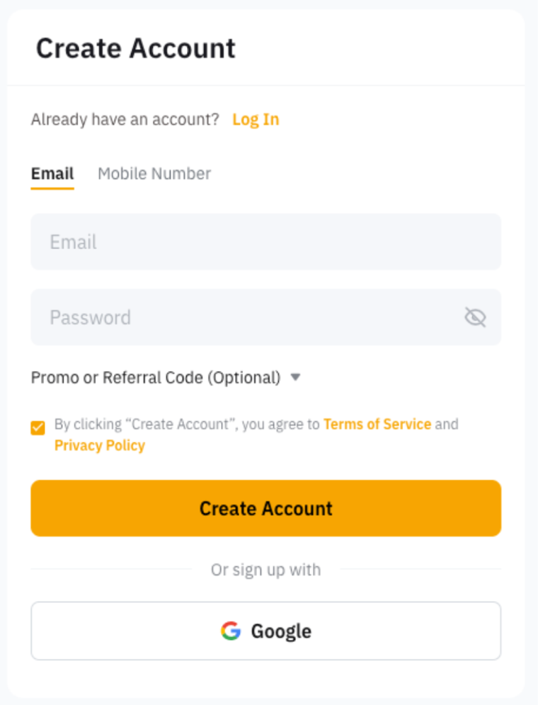 Testnet-Registrierung starten