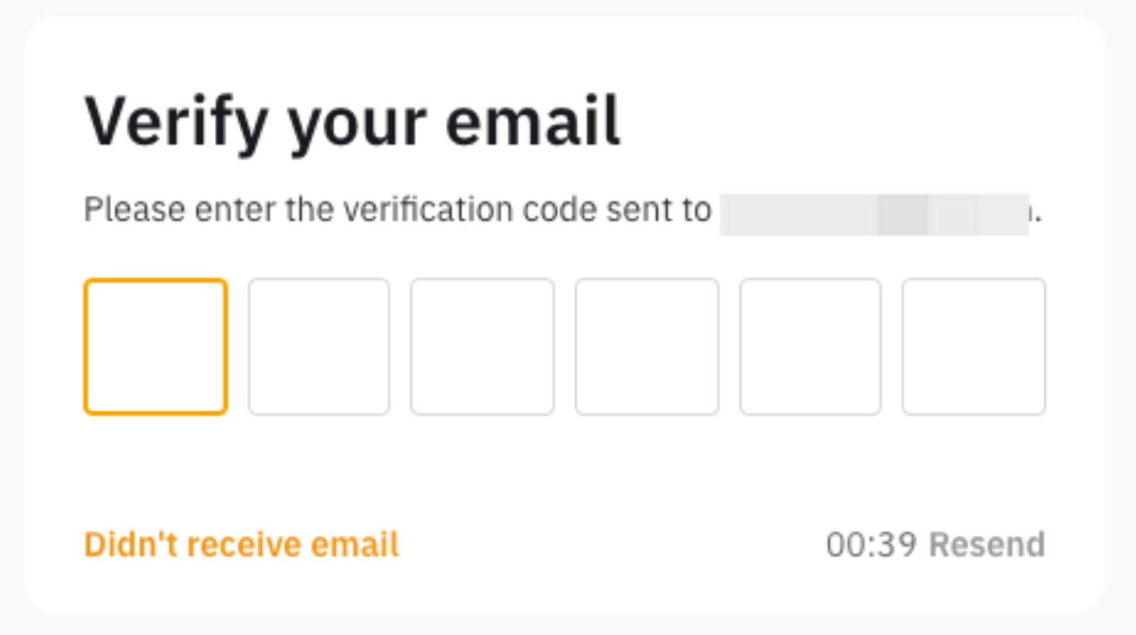 Verifizierungscode eingeben